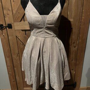 B. Darlin Lilac Sparkle Formal Dress